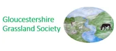 Logo of Gloucestershire Grassland Society with a cow and landscape illustration.