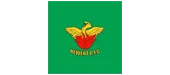 Logo with a green background featuring a red strawberry and yellow leaves.