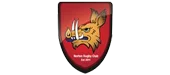 Coat of arms with a wolf's head and shield design