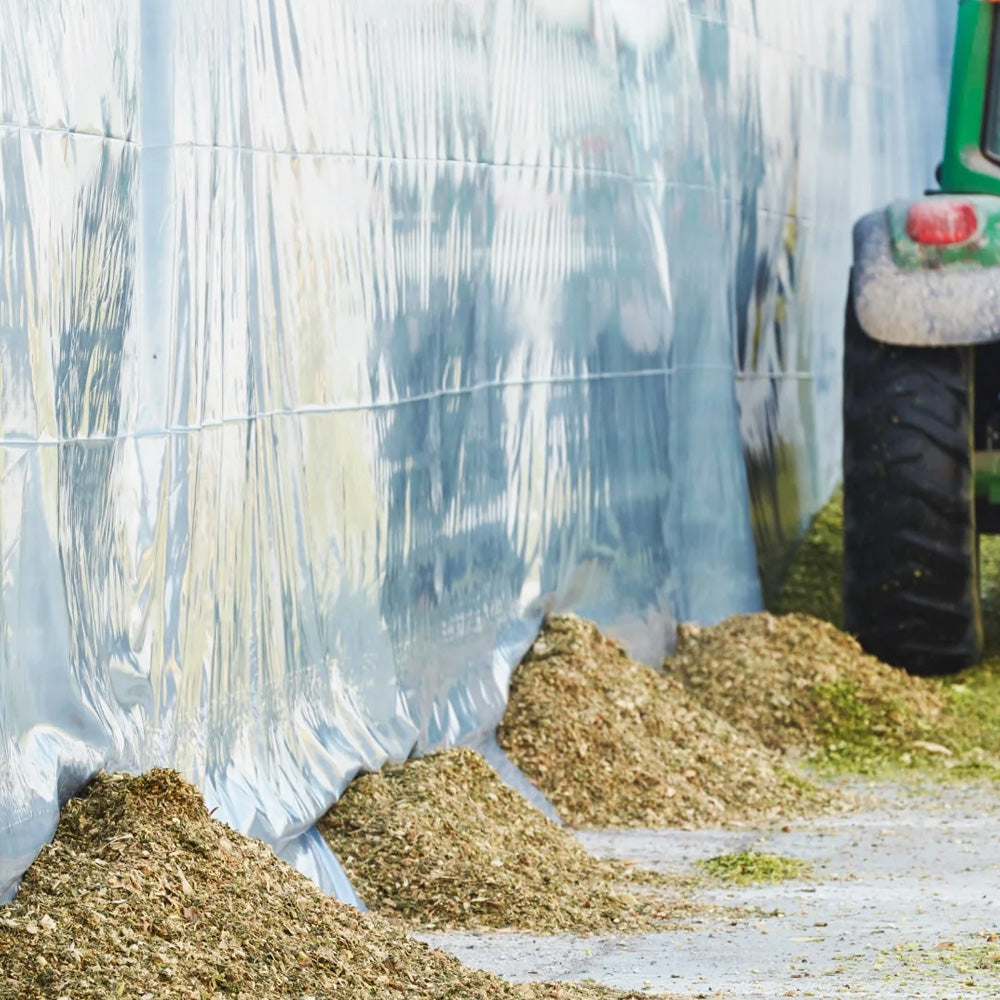Photo of Lallemand Silage Wall Sheet by Green Farm Seeds — featuring Silage Sheets in a clamp shown in Clear Film, suitable for Agriculture 