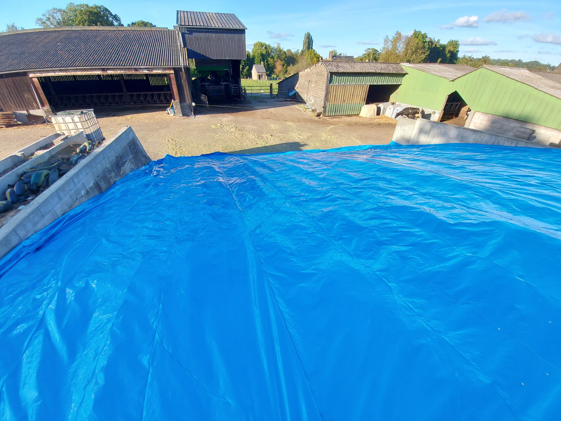 Photo of Oxyblock Ultra by Green Farm Seeds — featuring a Silage Sheet, shown in Blue and White suitable for Agriculture 
